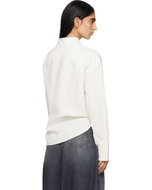 J.W. Anderson オフホワイト ドレープ ツイスト シャツ White