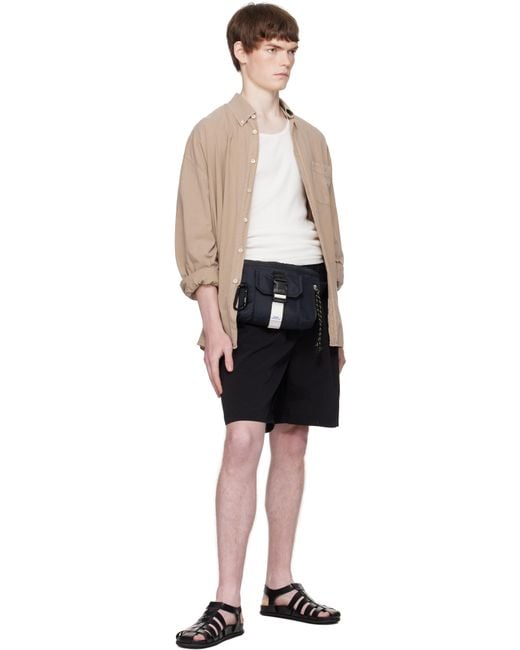 A.P.C. Black Trek Bum Bag for men