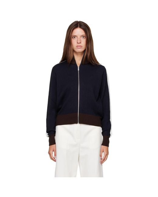 Cordera Blue Extrafine Merino Wool Sporty Cardigan