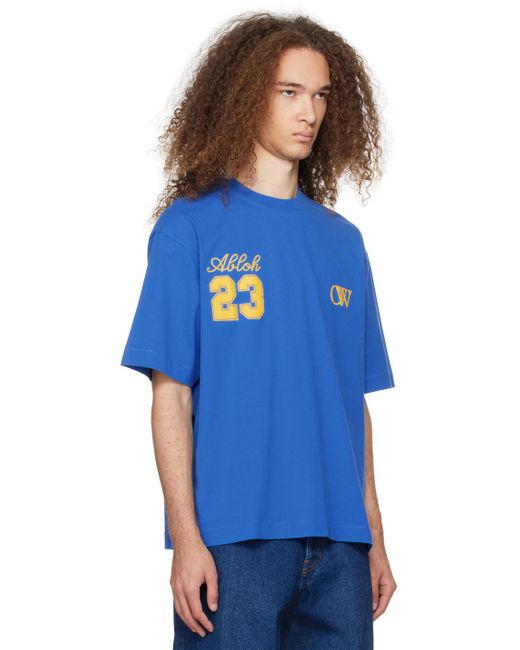 Off-White c/o Virgil Abloh Blue 'ow 23' Skate T-shirt for men