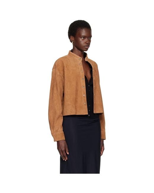 Nour Hammour Blue Lucien Suede Jacket