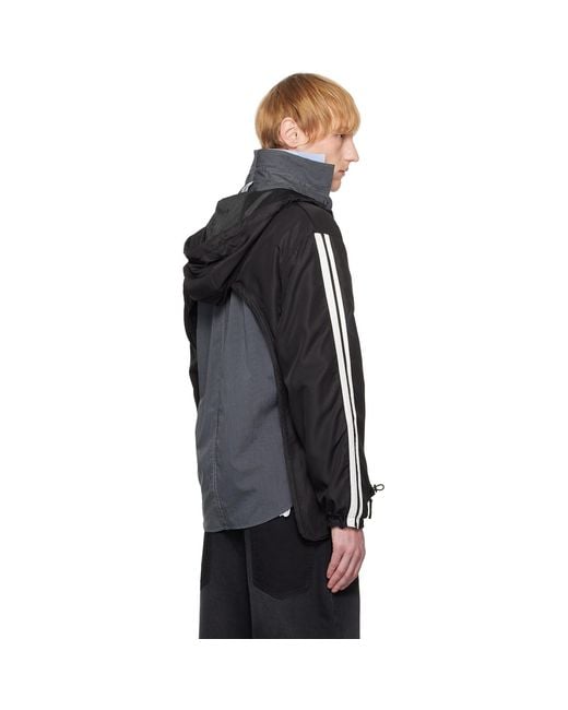 PROTOTYPES Black Backless Tracksuit Jacket for men