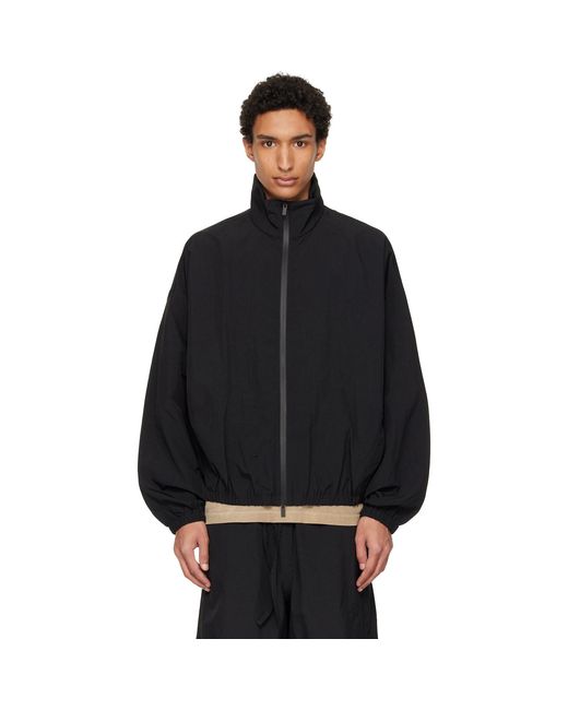 Fear Of God Black Nylon Ripstop Tech Track Jacket for men