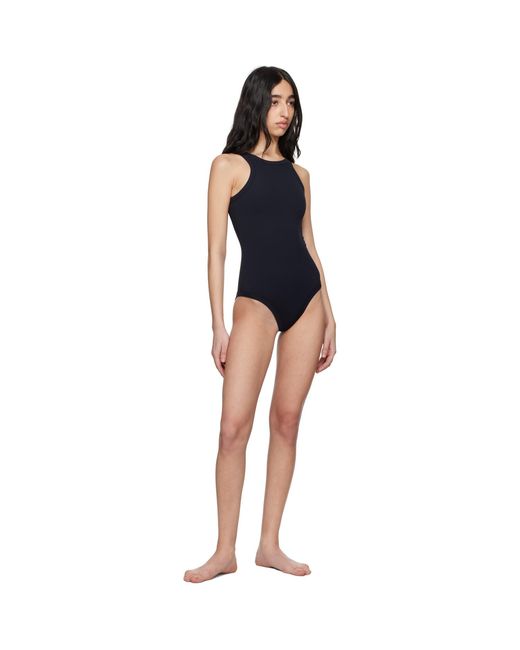 Totême Black Ribbed Swimsuit