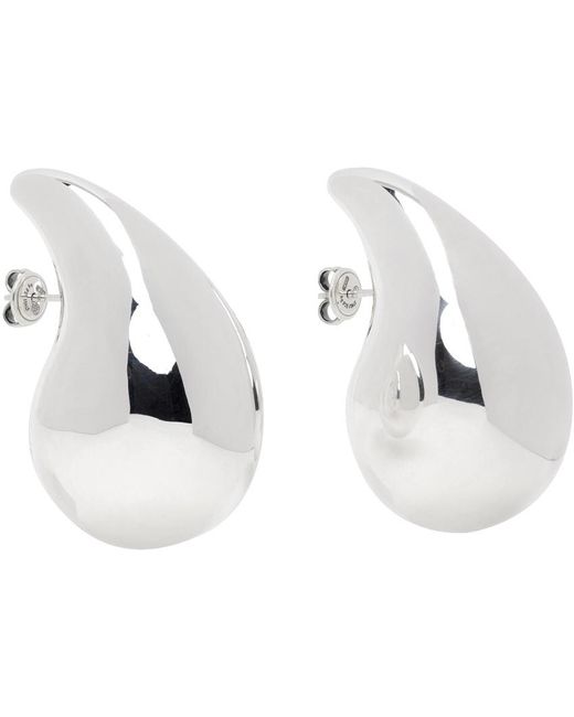 Bottega Veneta Black Large Drop Sterling-silver Earrings