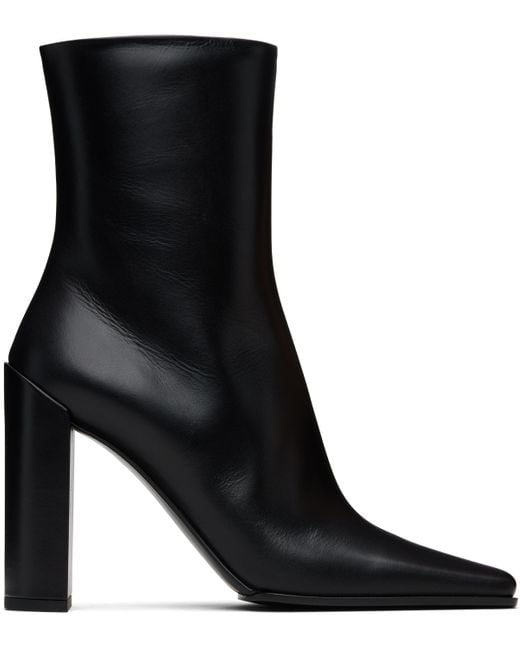 Alaïa Black Soft Calf 90 Ankle Boots