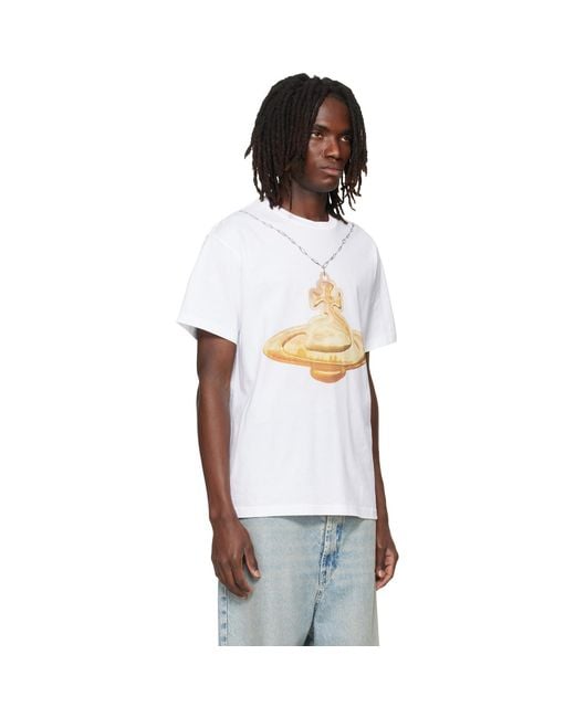Vivienne Westwood White Orb Classic T-Shirt for men