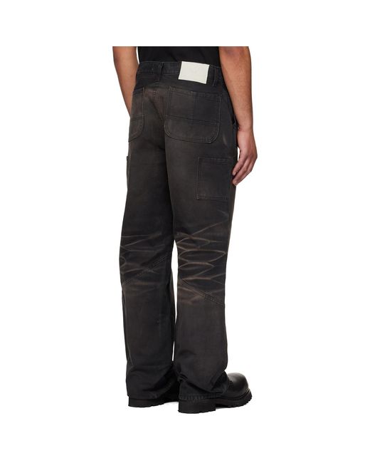 ALEXANDER DIGENOVA Black Underground Painter Trousers for men