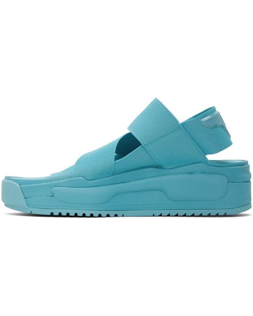 Y-3 Blue Rivalry Sandals in Black for Men | Lyst