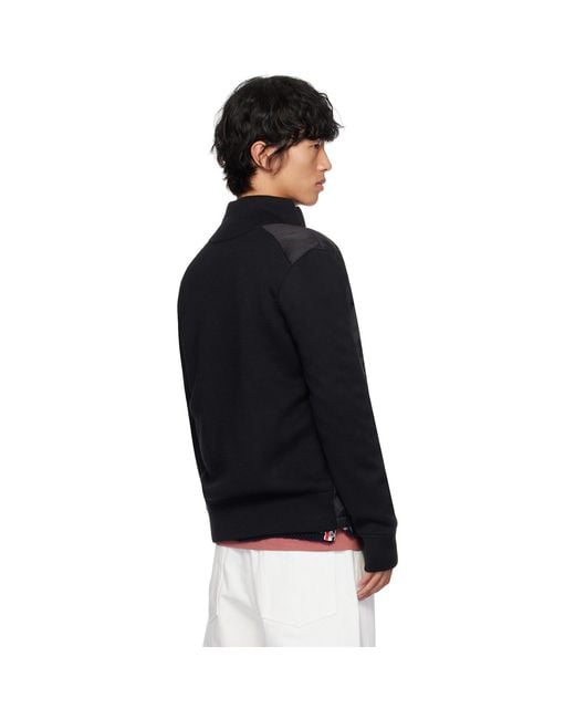 Moncler Black Quilted Down Cardigan for men