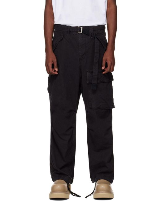 Sacai Black Military Cargo Pants for Men Lyst