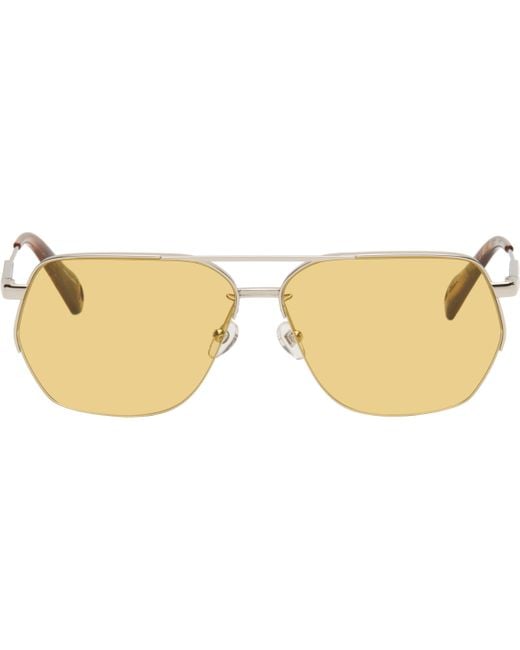 メンズ Jacquemus シルバー La Croisière 'The Aviador' サングラス Black