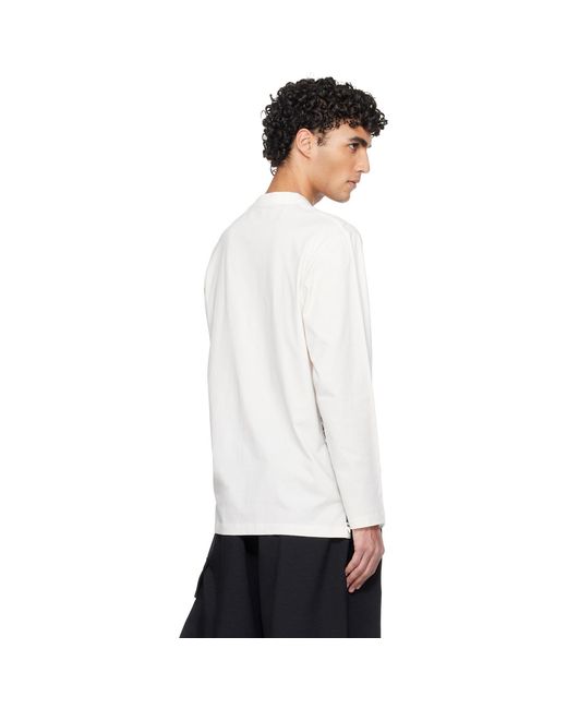 Y-3 White Off- Gfx Long Sleeve T-shirt for men