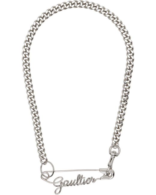 Jean Paul Gaultier 'the Gaultier Safety Pin' Necklace in Metallic for Men Lyst