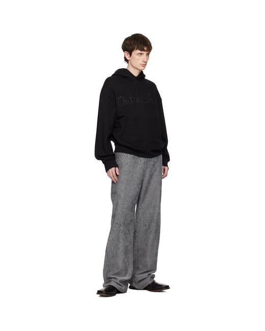 Amiri Black 'Chateau Tonal Oversized Hoodie for men