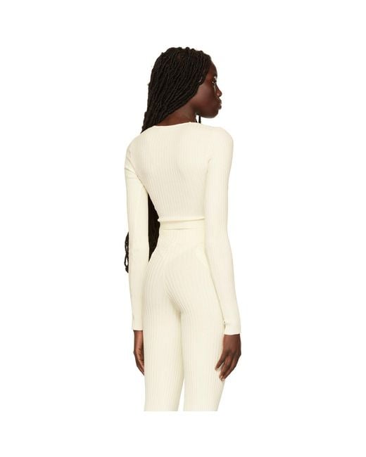 ANDREADAMO Black Andreādamo Off- Rib Bodysuit