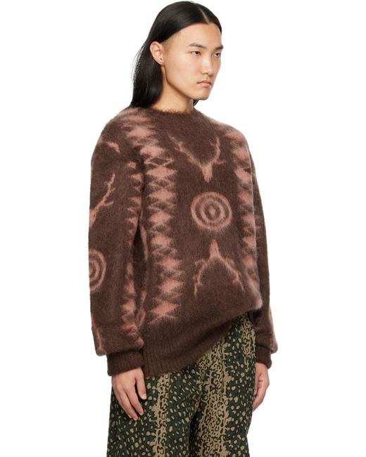 メンズ South2 West8 ブラウン モヘア プルオーバー Brown