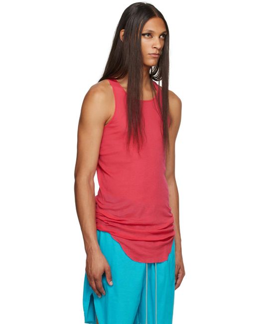 Rick Owens Red Ssense Exclusive Pink Kembra Pfahler Edition Tank Top for men