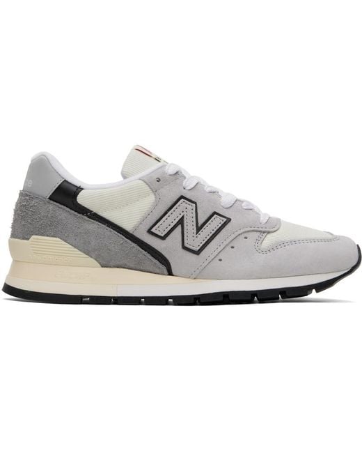 New Balance Black Gray Made In Usa 996 Sneakers for men