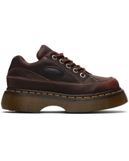 Dr. Martens Black Buzz 5-Eye Grizzly Leather Derbys