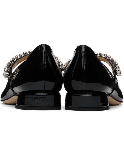 Jimmy Choo Black Bing Pump Ballerina Flats