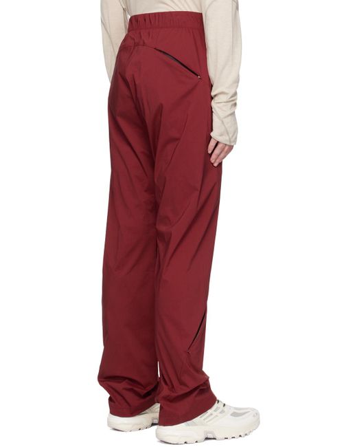 Post Archive Faction PAF Red Post Archive Faction (paf) Zip Pocket Trousers for men