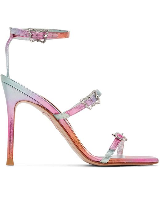 Sophia Webster Pink Multicolor Venus Heeled Sandals
