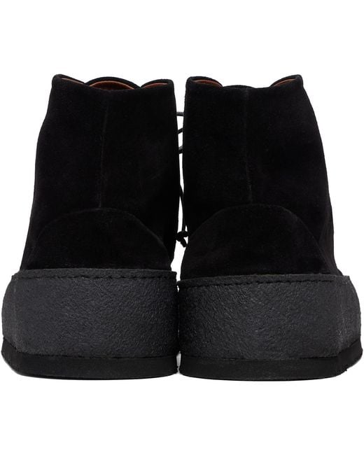 Marsèll Black Parapana Leather Ankle Boots for men