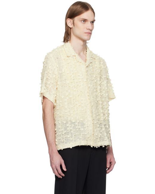 Cmmn Swdn Natural Ted Embroidered Shirt for men