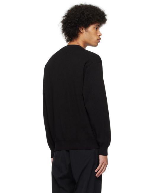 Auralee Black Super Hard Twist Sweater for men