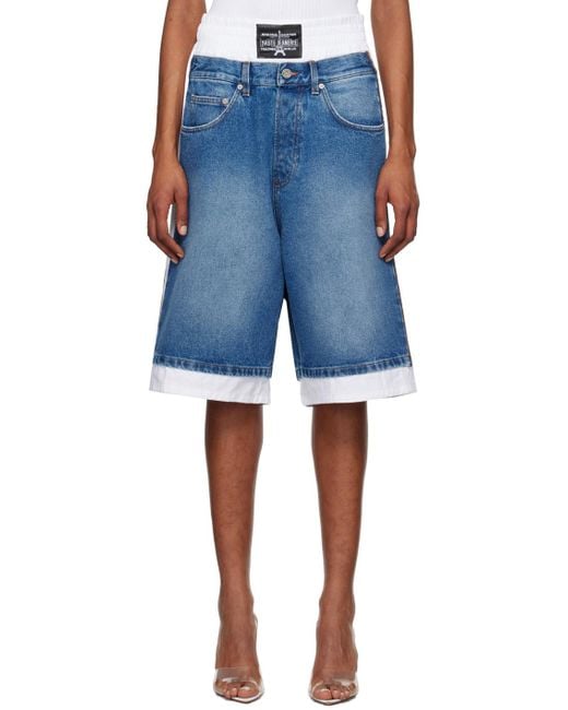 Jean Paul Gaultier Blue 'The Trompe-Lœil' Denim Shorts