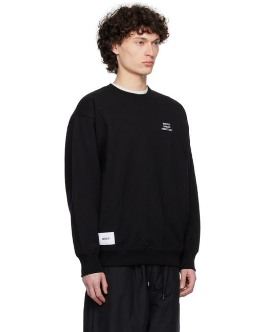 (w)taps Black Wut Sweater for men