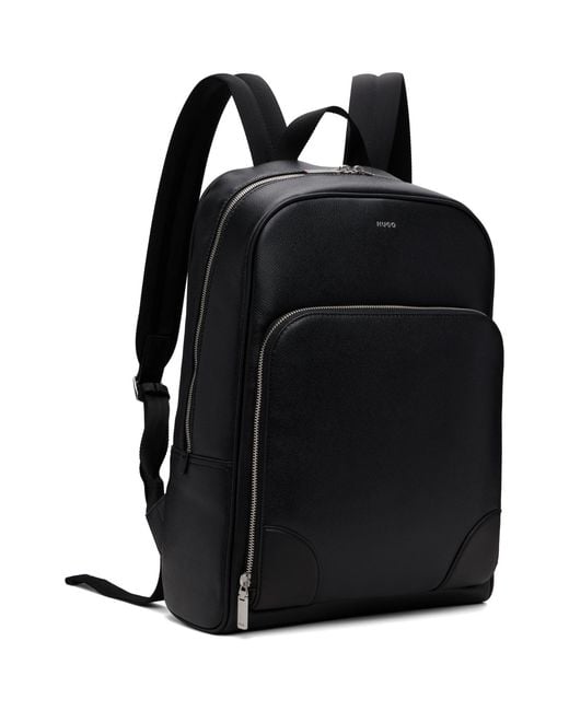 HUGO Black Logo Trims Backpack for men