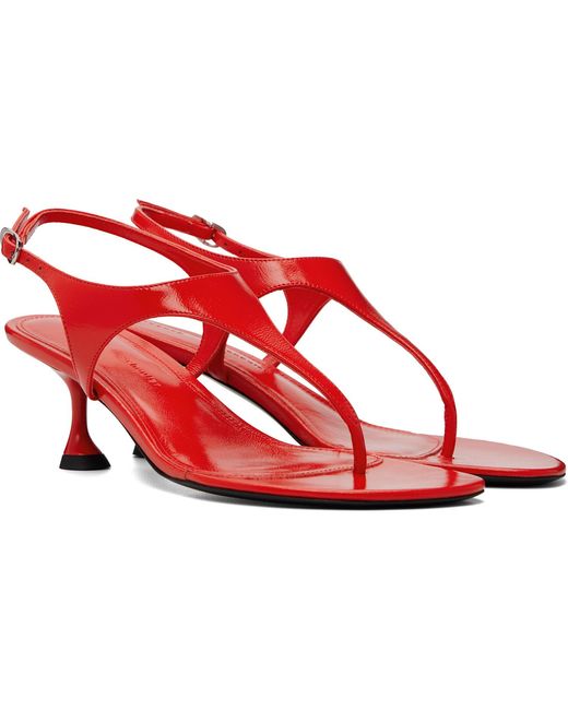 Proenza Schouler Black Tee Thong Heeled Sandals