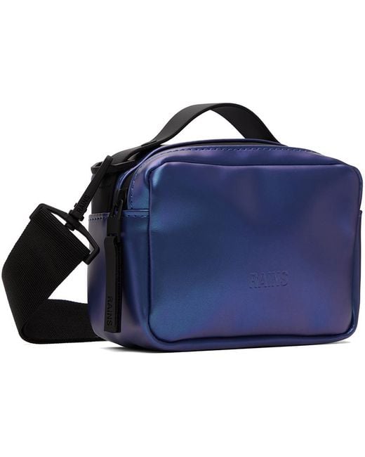 Rains Blue Micro Box Bag for men