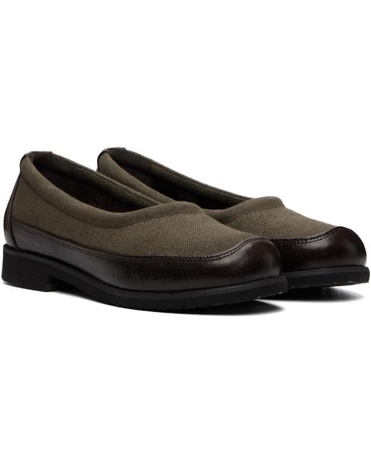 Our Legacy Black Khaki Bohemian Slipper Flats