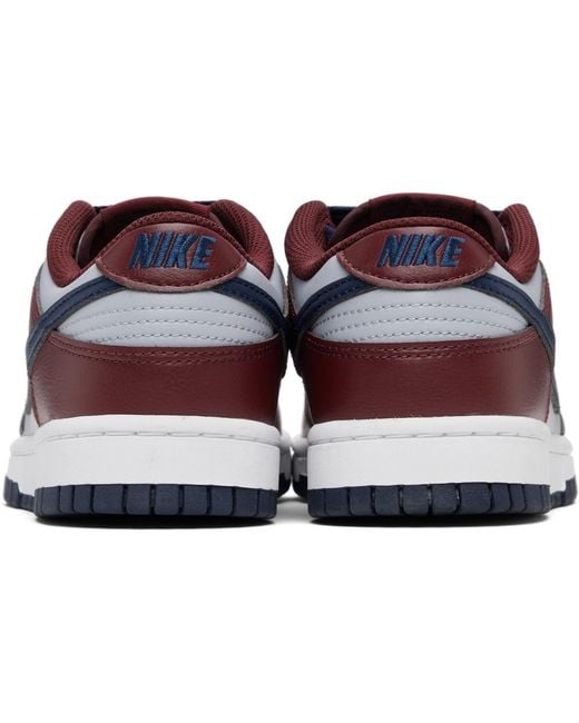Nike Black Burgundy & Dunk Low Retro Sneakers for men