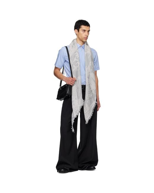 Vivienne Westwood Gray Two Point Scarf for men