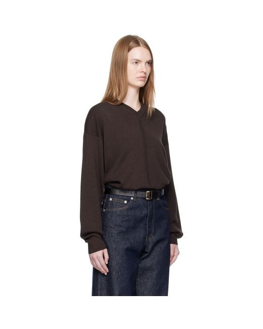 Lemaire Black V Neck Sweater