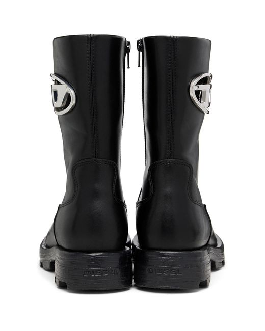 DIESEL Black D-Hammer Ankle Boots