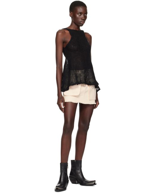 Marques'Almeida Black Off- Patch Pocket Miniskirt