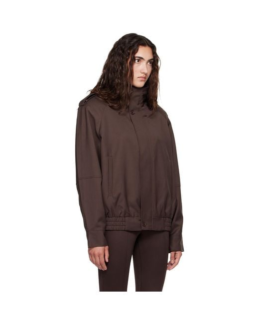 Frankie Shop Brown Kelly Padded Bomber Jacket