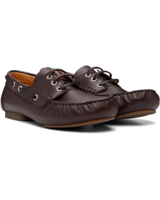 A.P.C. Brown Camille Boat Shoes for men