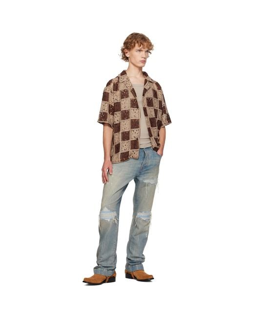 Amiri Blue Straight Flare Mx1 Jeans for men