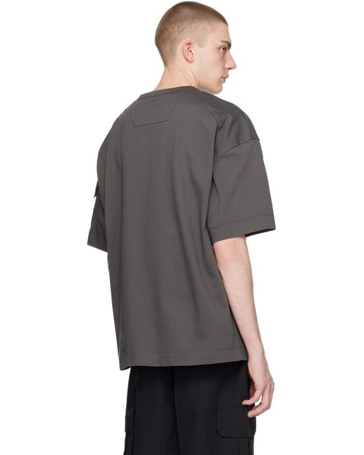 Juun.J Gray Flap Pocket T-shirt for men