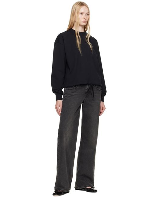 Maison Kitsuné Black Baby Fox Patch Drawstring Comfort Sweatshirt