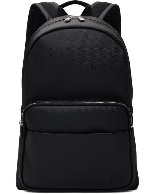Lacoste Black Classic Backpack for men
