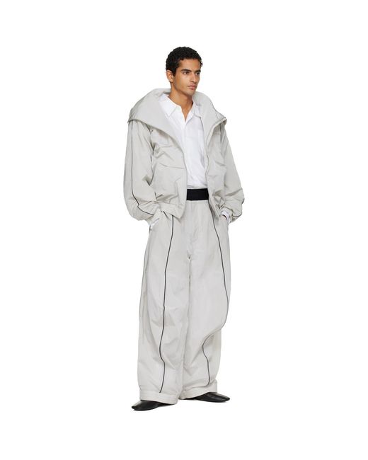 ALAINPAUL White Movement Track Jacket for men