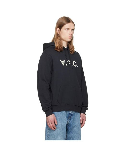 A.P.C. Black Standard Grand 'Vpc' Hoodie for men