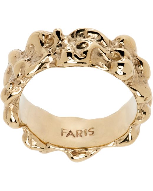 Faris Metallic Lava Band Ring for men